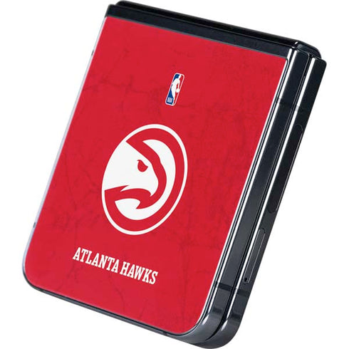 NBA Atlanta Hawks Distressed Galaxy Z Flip5 5G Skin